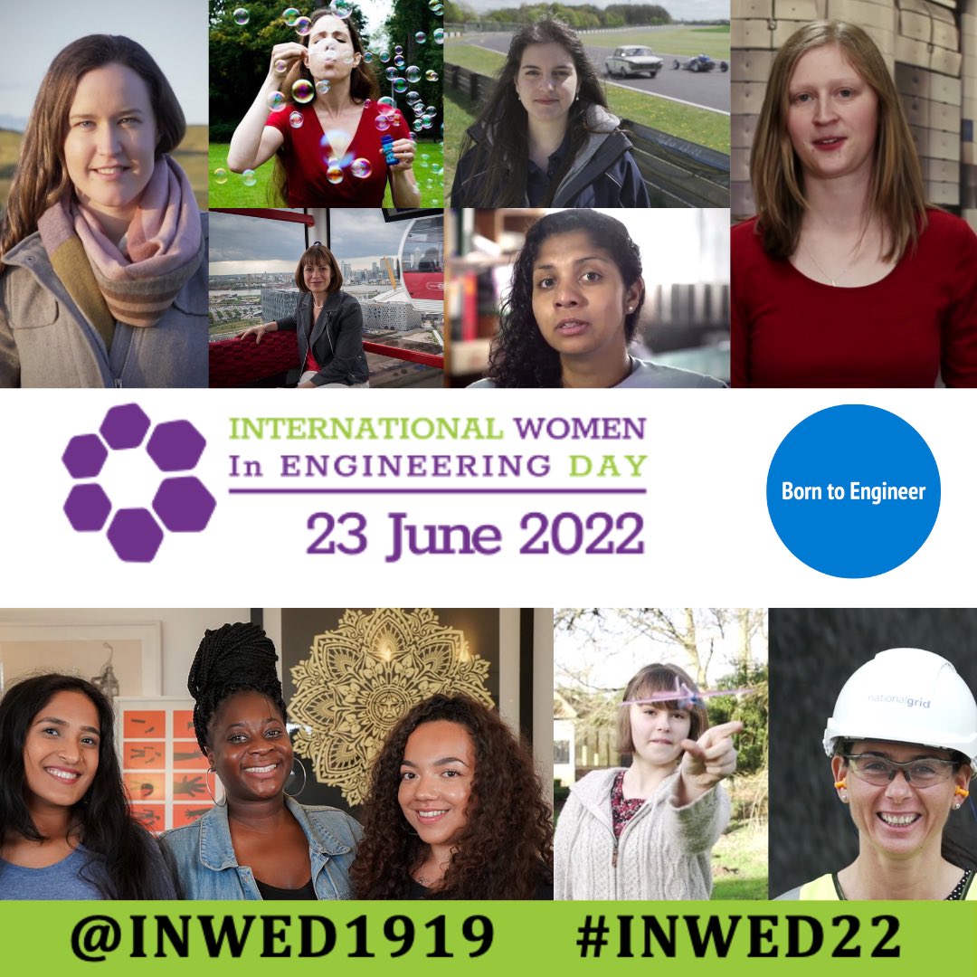 born2engineer's tweet photo. Love #INWED when social media is flooded with stories and images of brilliant #WomenInEngineering Show your daughters, granddaughters, sisters and nieces and #ImagineTheFuture 
Watch our films and use our free resources 👉 https://t.co/GRhcvIQFU2 #INWED22 https://t.co/eOjhQzcmd6