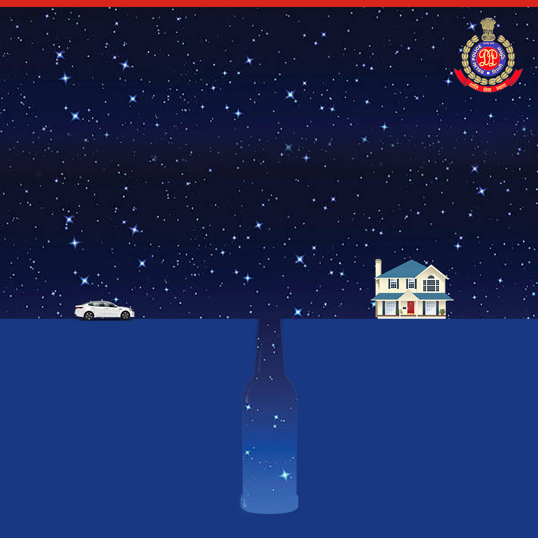 dtptraffic's tweet photo. Alcohol is not worth more than your family.

#DelhiPolice #DontDrinkAndDrive https://t.co/J8BU75e8QY