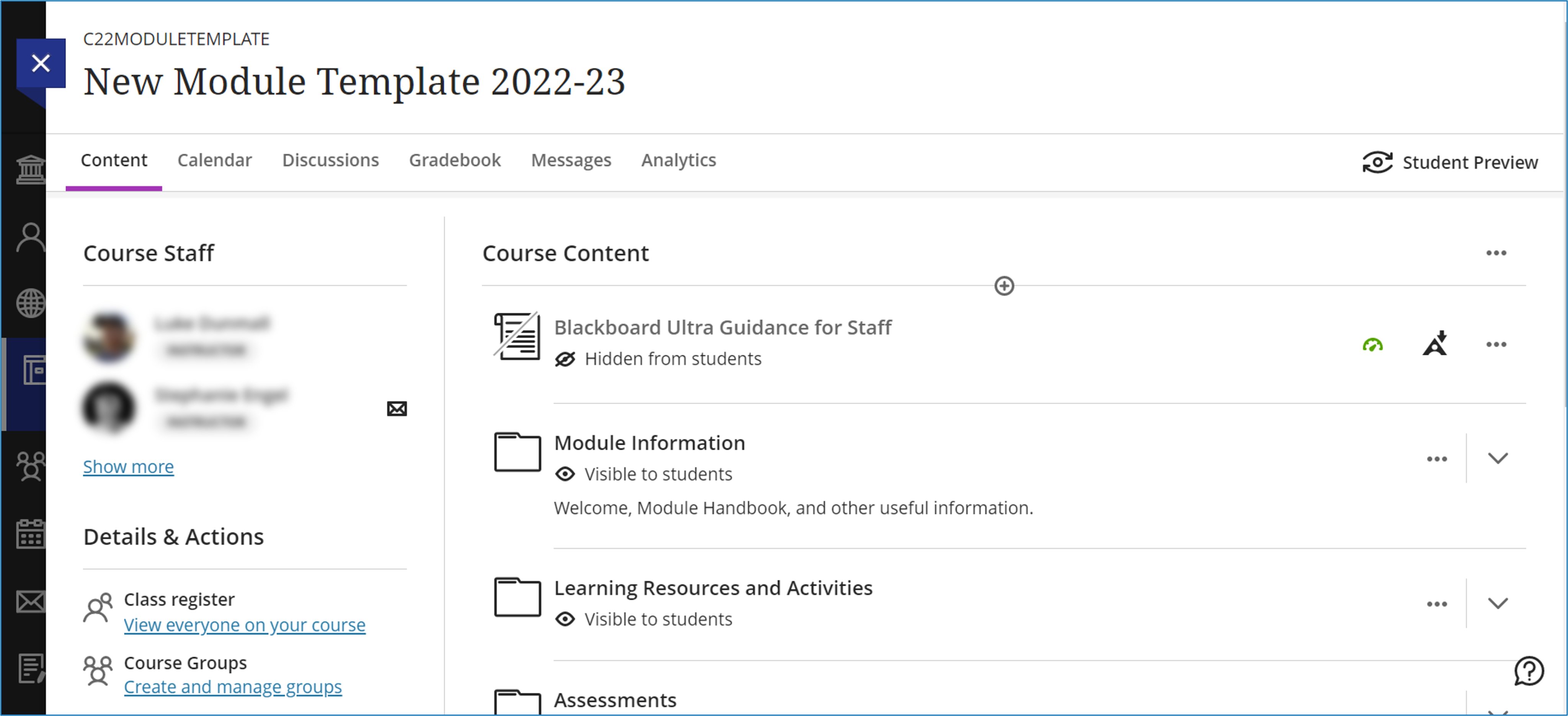 Cccu blackboard on sale