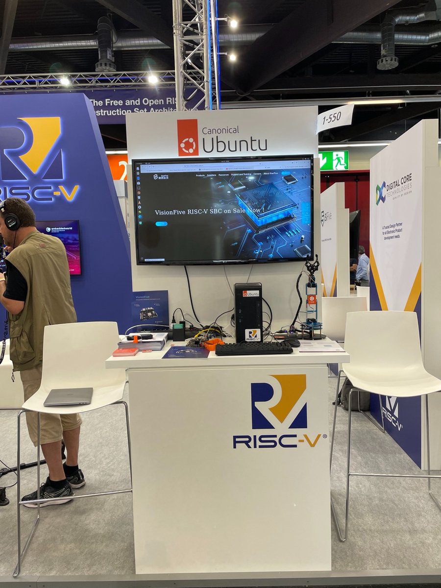 StarFiveTech's tweet image. Exciting time! VisionFive RISC-V SBC at #embeddedworld2022   @embedded_world @risc_v @Canonical @ubuntu