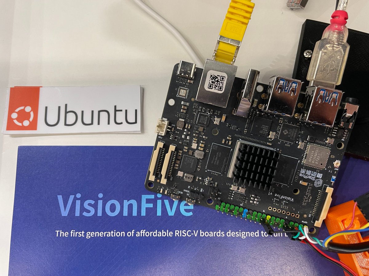 StarFiveTech's tweet image. Exciting time! VisionFive RISC-V SBC at #embeddedworld2022   @embedded_world @risc_v @Canonical @ubuntu