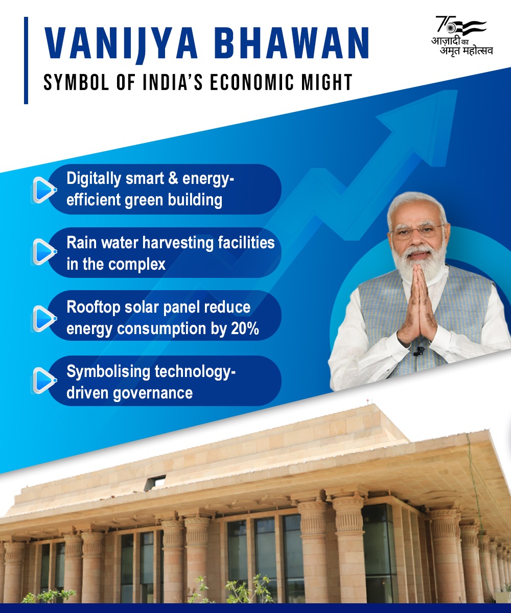 NID_India's tweet photo. Hon'ble PM Shri @narendramodi ji to inaugurate brand new premises of Ministry of #Commerce and Industry near iconic India Gate.
#VanijyaBhawan
https://t.co/jYFcQ3jIqg https://t.co/xQ3FAXamY3