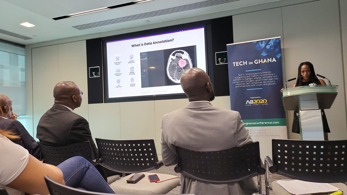 Our co-founder Ama Larbi-Siaw proudly took the stage at the recent #TechinGhana Conference in London to discuss the growth of #datascience and #machinelearning in Ghana.