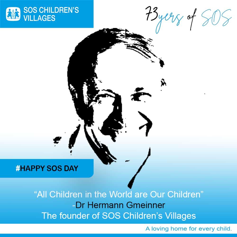soscv_sa's tweet photo. More than 100 years ago, Herman Gmeiner, the founder of SOS Children’s Villages, was born. After the 2nd World War, he hoped that no child in the world would have to grow up alone. His vision today can be seen in 136 countries around the world. Happy #SOSDay to all! https://t.co/3hXLOjrJtq