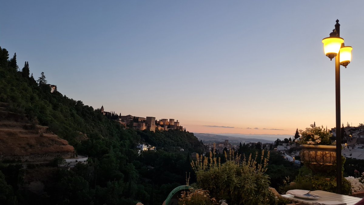 SaraIssaoun's tweet photo. The view from the EHT/ngEHT conference dinner last night, the gorgeous Alhambra and Granada sunset.. it was incredible! 👏 
@ehtelescope @iaavlbi https://t.co/f4Dfwwc1Ue