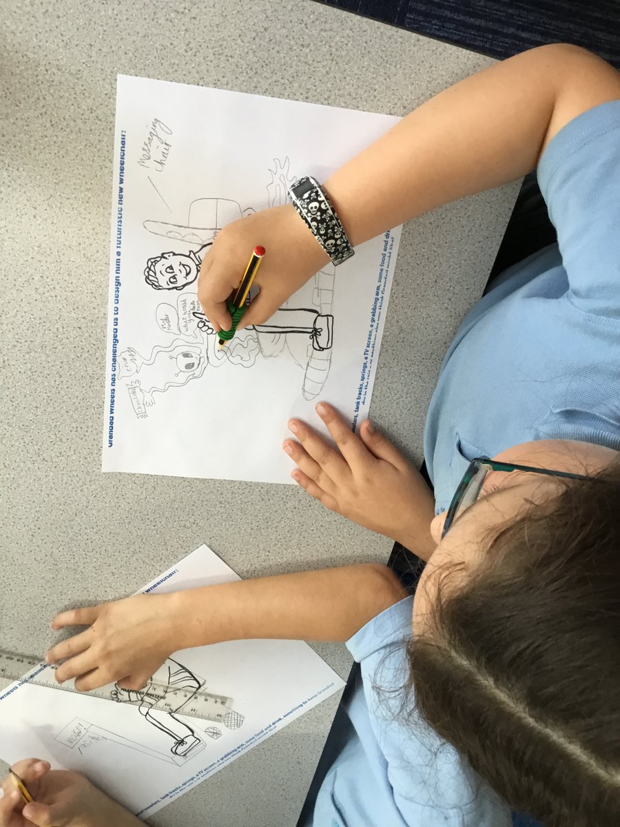 MrsTeahan's tweet photo. Today we have had a visit from the author Grandad Wheels. We listened to a story and then designed a wheelchair for the future. @OURLADYSASPULL #ourladysenglish https://t.co/8lnDQLPSgS