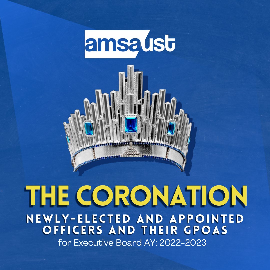 amsaustofficial's tweet photo. AMSA-UST proudly crowns its newly appointed and elected officers for this Academic Year 2022-2023!
Presented before you are the newly elected officers for this year 2022-2023!
Stay tuned for the coronation of the NEWLY APPOINTED OFFICERS later 💙
And I, thank you!
#AMSAUST https://t.co/8KFRBkRsAu