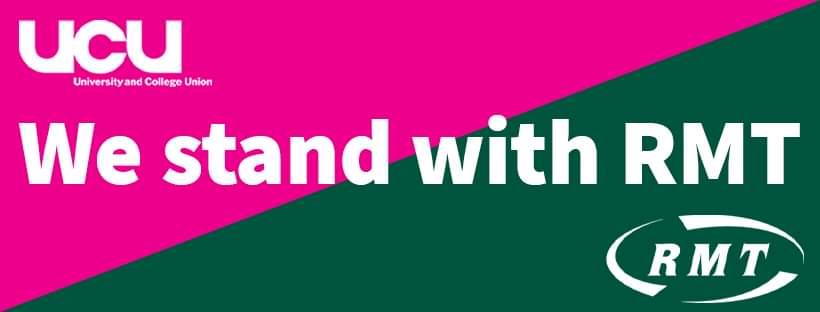 StrathclydeUCU's tweet photo. Support @RMTunion, they are ON TRACK to victory.

#ToryRailStrikes #RMTsolidarity #ModestBuffet https://t.co/qvt4VAwPpf