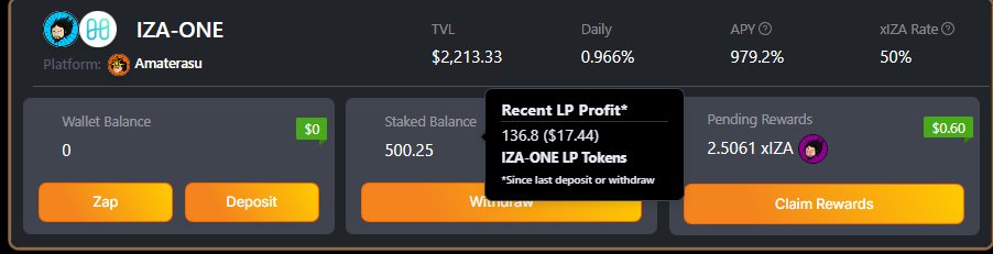 MiguelSilveira's tweet photo. 🙀In @AmaterasuFi, we have cool little helpers that tell you your recent LP Profit!
🫢 Only on @auroraisnear....😯
#DeFi #DefiFarm #auroraisnear https://t.co/EieiOfwYeu