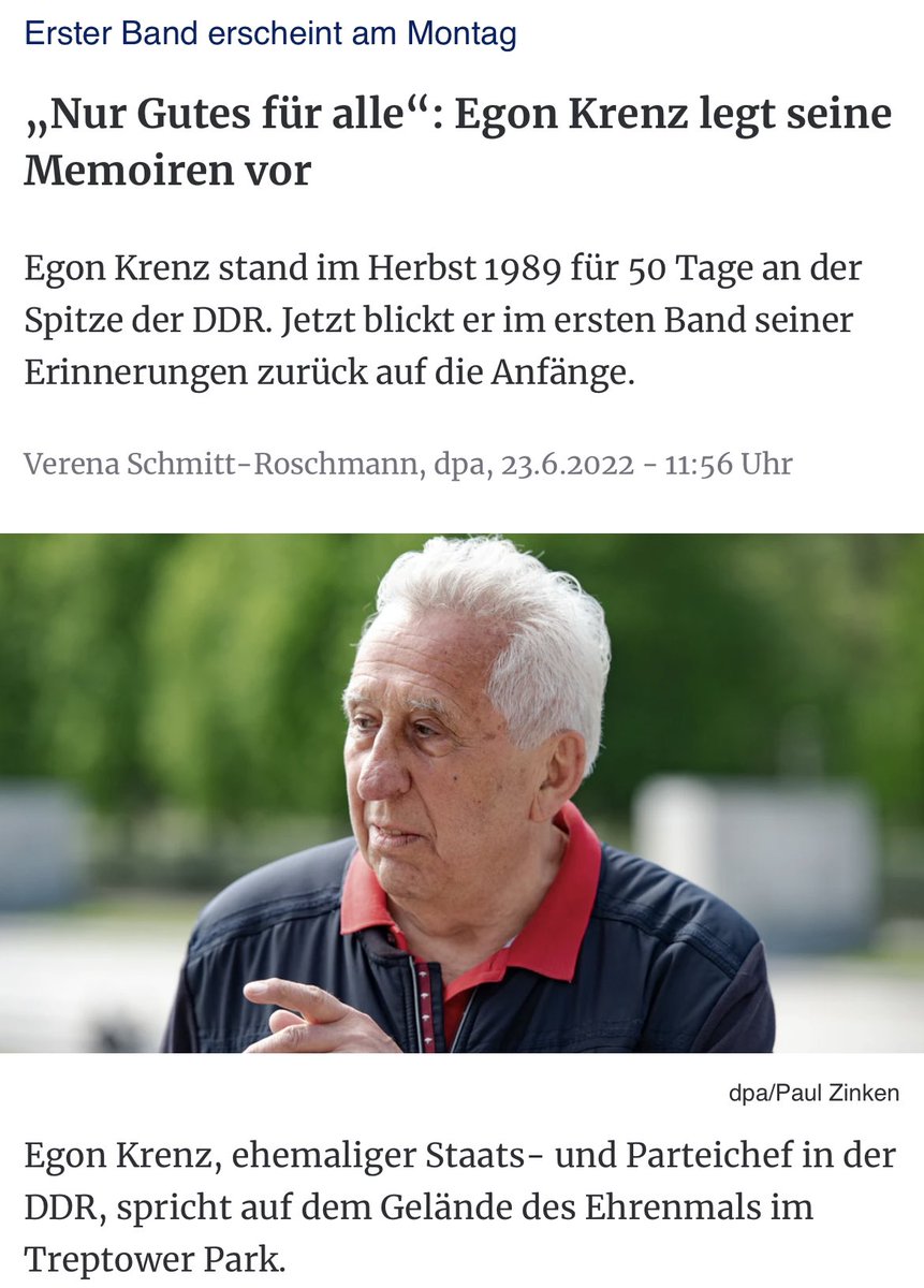 Verlag_Eule's tweet photo. Die Autobiografie von Egon Krenz »Aufbruch und Aufstieg. Erinnerungen« Jetzt bestellen!
Zum Buch 👉 https://t.co/oIjCbKpo15
#EgonKrenz #editionost #Neuerscheinung #DDR https://t.co/6FrYPHj1y1