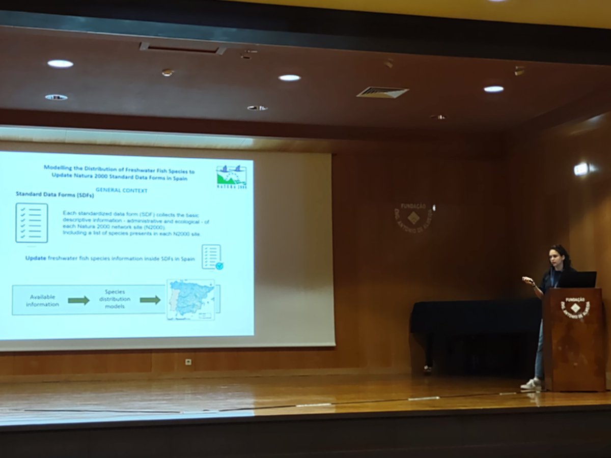 Monica Lanzas nos muestra los resultados de la elaboración de los modelos de distribución actual de los peces de los anexos de la Directiva Habitat para alimentar el formulario de datos de la #RN2000 para el <a href="/miterd/">Cosmo Glasgow</a> 

<a href="/SIBICorg/">SIBIC | Iberian Society of Ichthyology</a> <a href="/sibic2022/">SIBIC 2022</a>