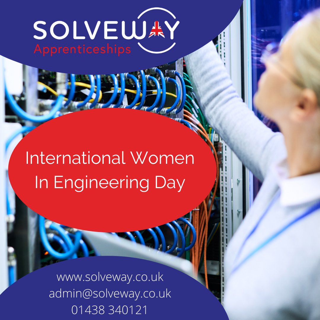 solveway's tweet photo. International Women In Engineering Day!
Solveway offer a fantastic Network Engineering apprenticeship for people of all ages and genders!
Apply today by calling 01438 340121
Or email admin@solveway.co.uk
#Womenintech #apprenticeships #solveway #Networkengineer https://t.co/zRwgnt0N48