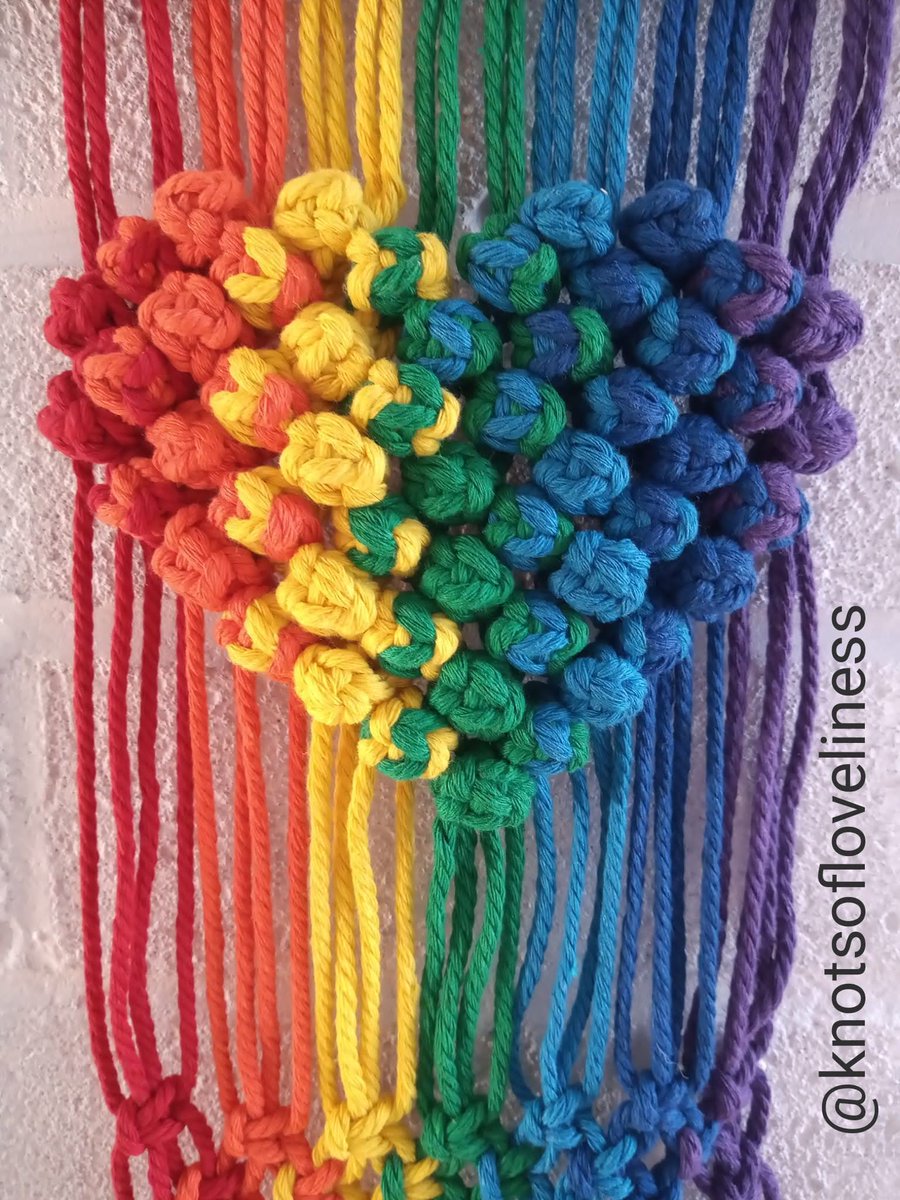 KnotsLoveliness's tweet photo. Rainbow Heart Wall Hanging

£20 inc postage.

#macrame #wallhanging
#love #heart
#rainbow #multicolour
#pride https://t.co/QEChZ85wyI