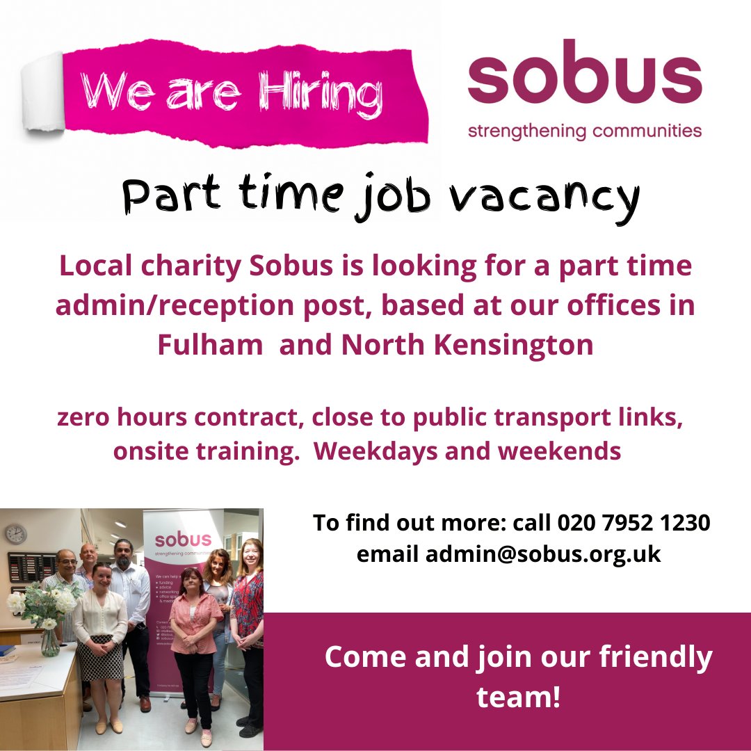 Sobus H&F (@sobus_h_f) on Twitter photo Looking for a part time job?  Come and join the friendly team at Sobus! Looking for a part time job?  Come and join the friendly team at Sobus!