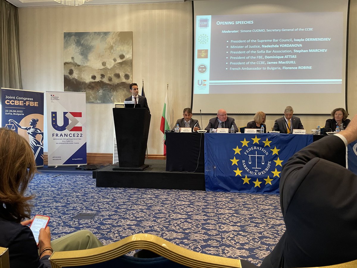 wickers_t's tweet photo. ⁦@CCBEinfo⁩ Ouverture des travaux CCBE-FBE à Sofia https://t.co/lIhZtGUpWh