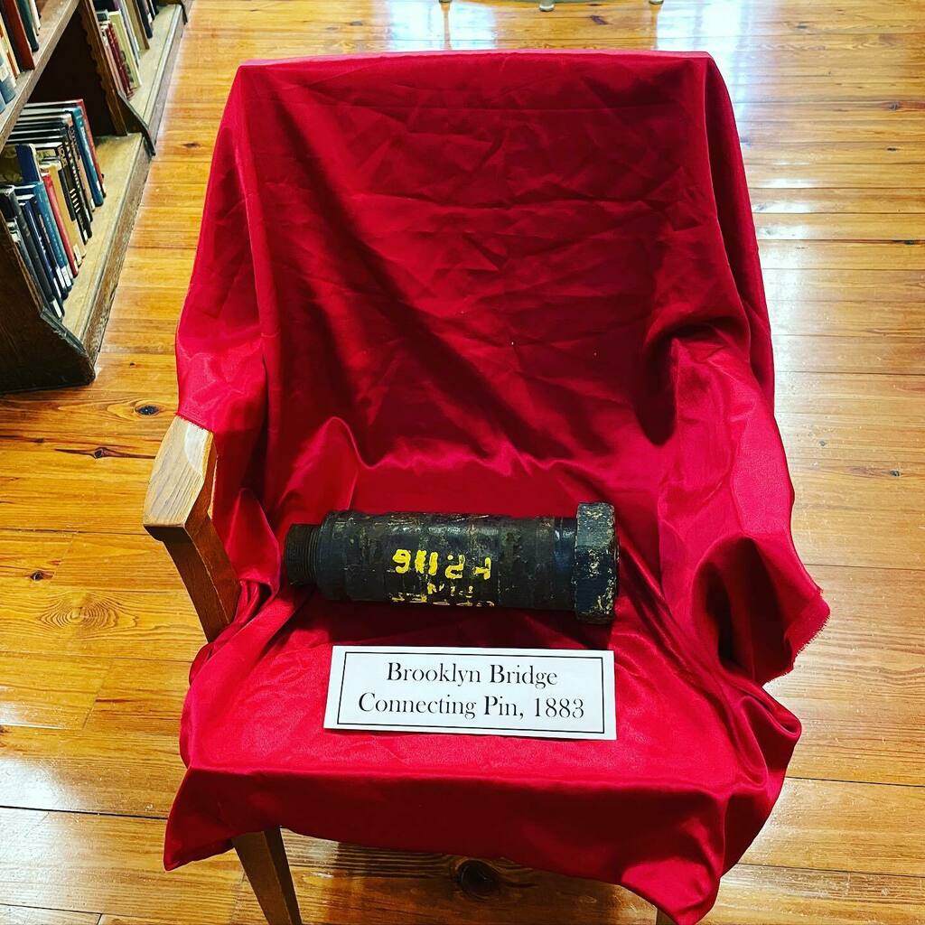 It’s not the heaviest item in our archives but it is one of the most fun! At the last reunion, many Lehigh alumni were very close to guess the weight of this wrought iron connecting pin from the Brooklyn Bridge that was used for testing analysis in 1983.… instagr.am/p/CfJSZWXAonE/