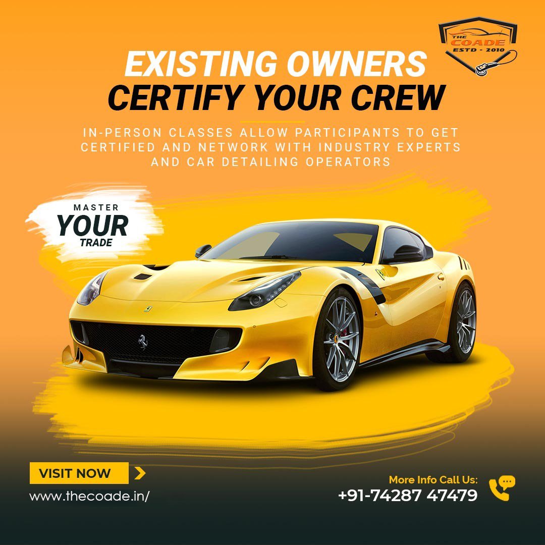 TheCoade's tweet photo. In person classes allow participants to get certified and network with Industry experts and car detailing operators.
🌐https://t.co/Fd7EdvOE39
#thecoade #certified #industry #detaling #car #detailing #cardetailing #detailingpro #detailingdaily #cars #detailingshop https://t.co/PcI1C0v1lP