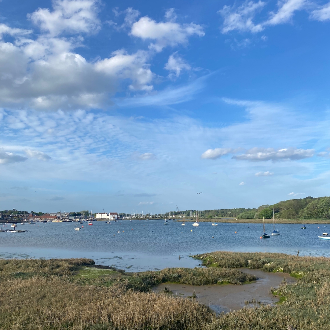 Now that the weather is getting warmer, we have been enjoying our lunch breaks in some lovely spots around Woodbridge! Here's a shot from the River Deben on a lovely sunny day 🌞