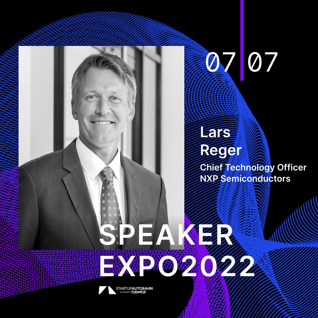 NXP's tweet photo. Mark your calendars and join our CTO Lars Reger on July 7, 2022 for STARTUP AUTOBAHN powered by Plug and Play’s #EXPO2022 in Stuttgart! Follow the link below for more info about startups, partners, speakers and to apply for your ticket: https://t.co/GVBg4bvOTg #startupautobahn https://t.co/MrXaTOJmnf
