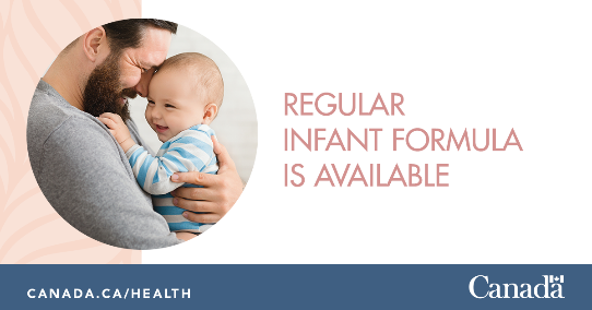 CAPWHN's tweet photo. There is no shortage of regular infant formula in Canada. There is a shortage of specialized infant formulas. Keep specialized #InfantFormulas for babies with allergies and medical conditions. https://t.co/SWiL5c3eZc