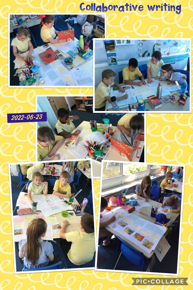 KingsMeadowPS1's tweet photo. Year 3 are hard at work transforming their plot point story maps into books today. Putting their own words to the beautiful images of the picture book ‘Flotsam’. Great team effort, well done! 🤩 #teamwork #kmps #ks2writing https://t.co/Ebu9ZIKUp1