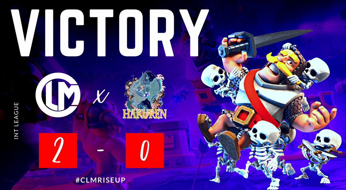 What a better way to start our journey in <a href="/INTLeague03/">INT League</a> than with a clean W 💪💪, ggs @Hakuren_Esport 
Staff:
<a href="/Mrdavid031/">Bruno David</a> 
Players:
<a href="/UnknownCR10/">Unknown™️</a> 
<a href="/DrahcirDracula/">Richard</a> 
<a href="/Babypro88/">Babypro</a> 
<a href="/JesusP_CR/">JesúsP</a> 
<a href="/dudu_cr8/">Dudu™</a> 🧹🧹
Shoutout to <a href="/dudu_cr8/">Dudu™</a> for the reverse sweep in koth💪