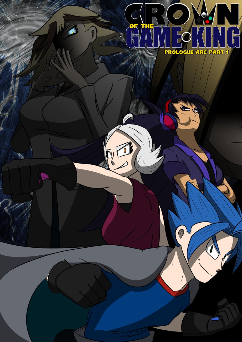 GameKingComic's tweet photo. The story begins here.
Because it's the premiere, I will post the first 10 pages over the course of the day and gradually slow down the output to actually let myself breathe and keep my buffer intact (quite beefy at the moment) for now, here is the cover art for the first Arc. https://t.co/Iv68vVXtw6