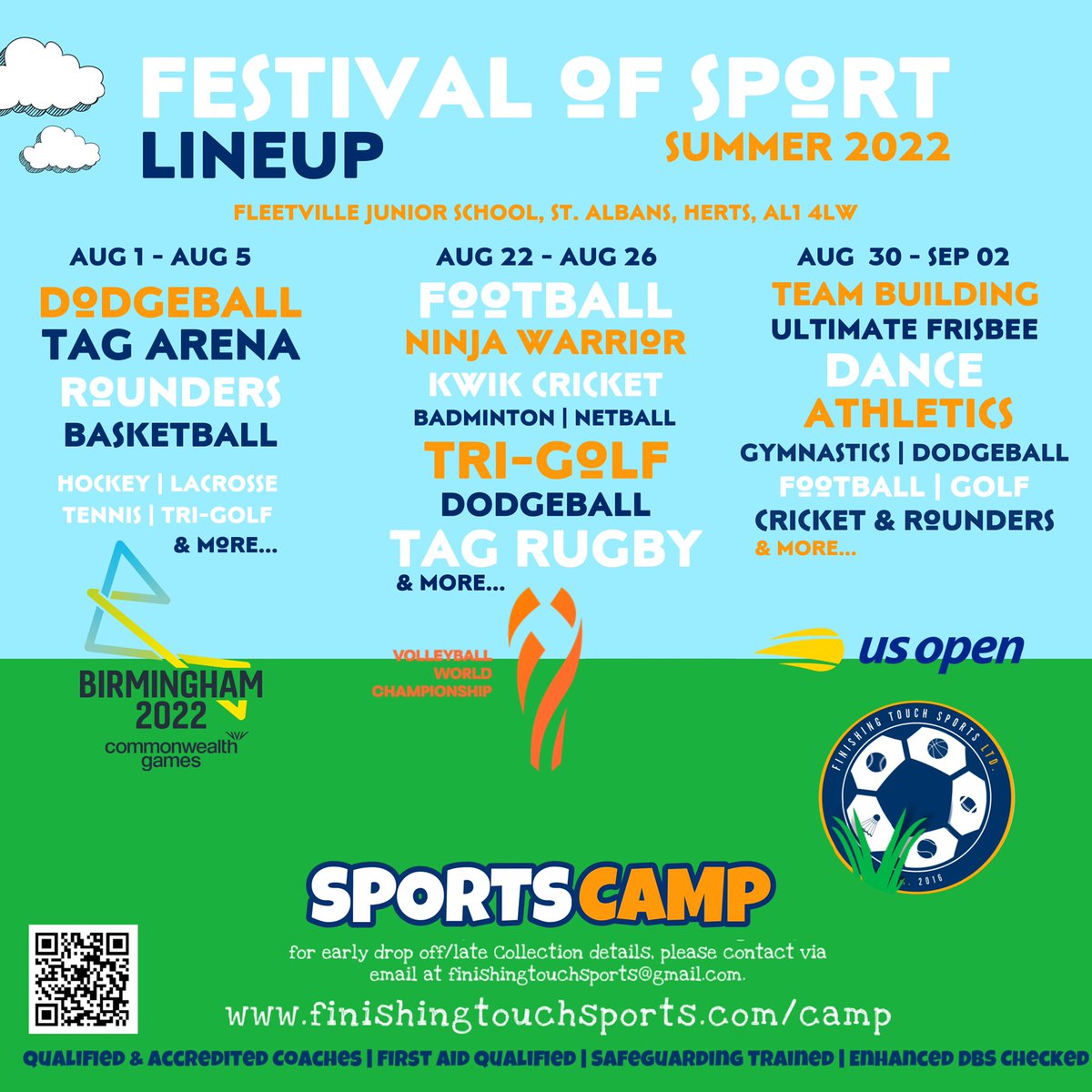 LINE UP REVEALED! 📝 

It’s Festival Season! - and <a href="/ftsportsltd/">Finishing Touch Sports Ltd.</a> are getting into the spirit of the occasion with our ‘Festival of Sport’ celebration at our Summer Sports Camp! ☀️🎉 

Watch out #glastonbury! 😂

✍️ Sign Up Now!
finishingtouchsports.com/camp