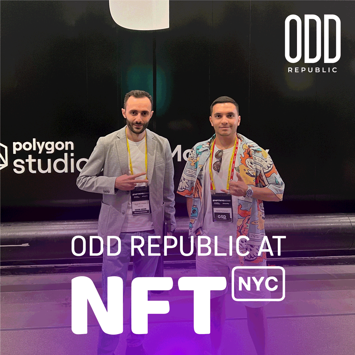 oddrepublicio's tweet photo. The Odd Republic at @NFT_NYC😎

#nft #nftart #nfts #nftcommunity https://t.co/IoI2np891i