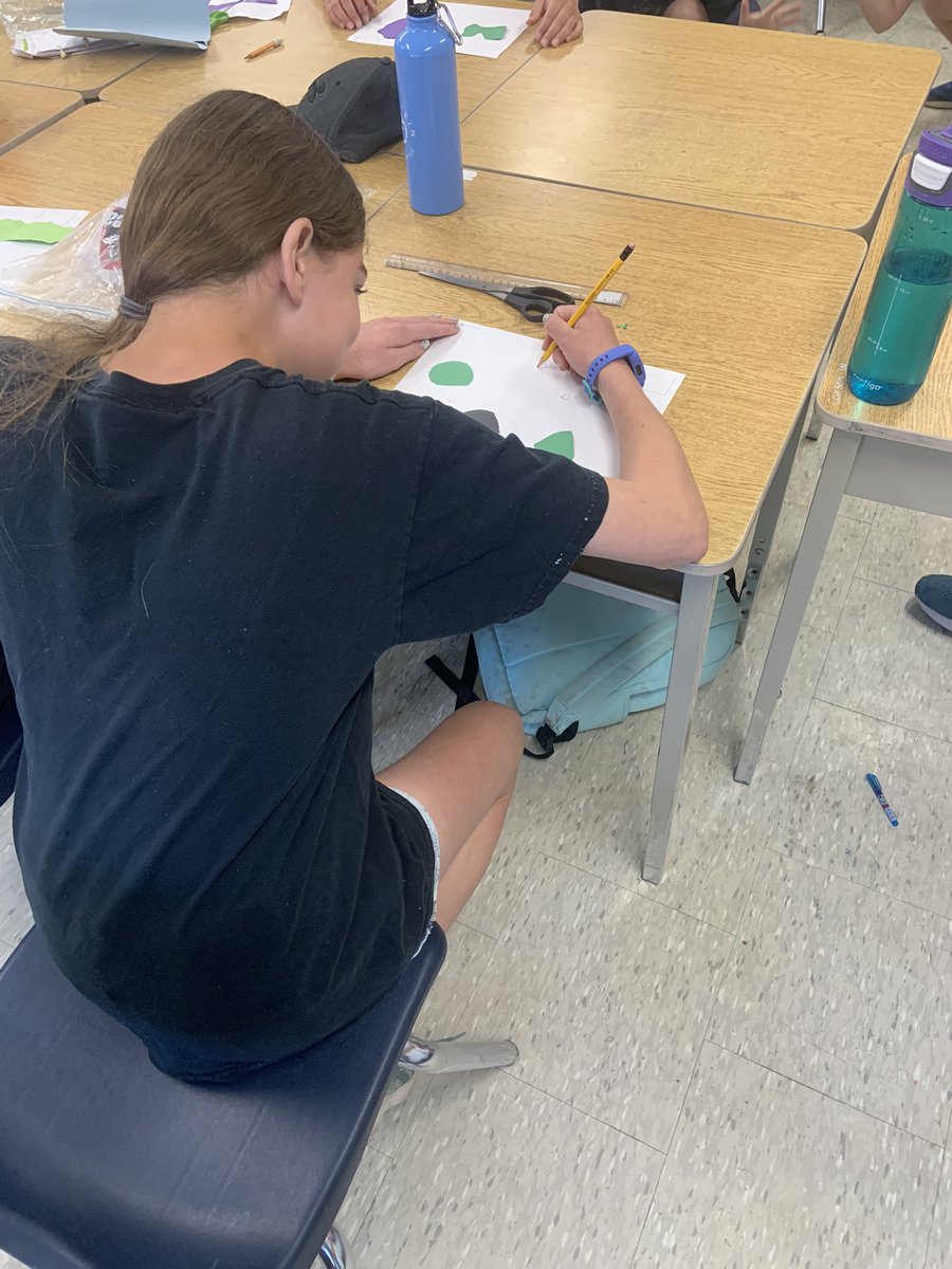 EduEmily2's tweet photo. When the chromebooks briefly stop connecting to the wifi, we get creative! Custom paper “math splats”! @RoyalRoadsPS @SteveWyborney #6EO https://t.co/51WSM3CRns