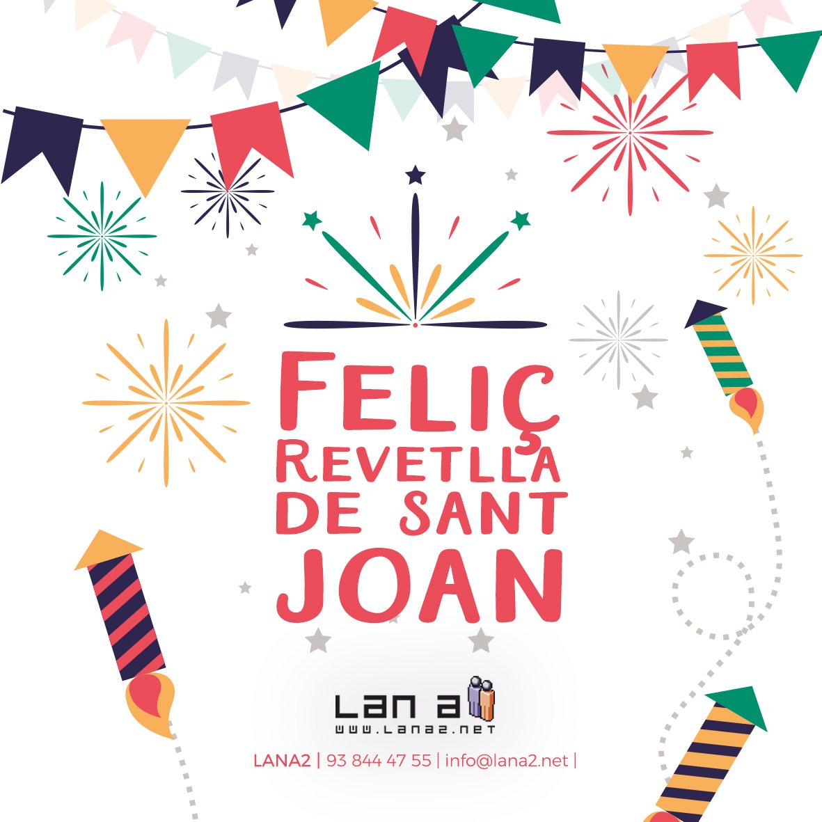 Lana2net's tweet photo. 🎉💥🔥 Feliç revetlla de Sant Joan! 
#lana2 #santjoan2022 #revetlladesantjoan https://t.co/HloQC8PyNn
