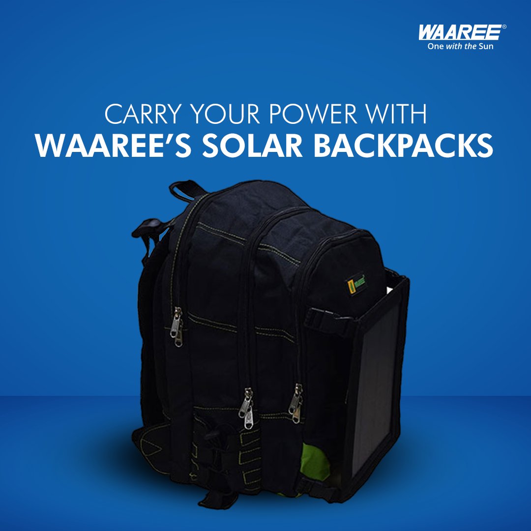 waareegroup's tweet photo. Charge your devices on the go, with Waaree’s premium built backpacks!
Contact us now
📞:18002121321
📧: waaree@waaree.com
#WaareeEnergies #SolarIndustry #SolarBackpacks #WiseWithWaaree https://t.co/hAT9MtKoYE