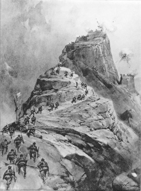 July 6th 1904 –John Grant and Karbir Pun climbed 30 feet of sheer rock wall to breach the citadel of Gyantse Jong in Tibet. Both were struck by missiles thrown by Tibetans above and lost their footing and fell more than once. They were awarded the VC and the IOM respectively.