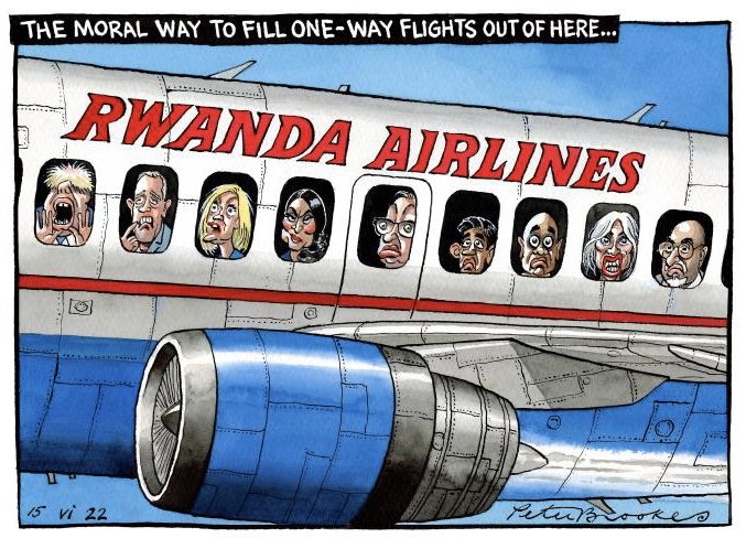 Boris Johnson is flying to Rwanda!?!  😳
I don't think there's a God... but someone's answering my prayers. #RwandaDeportation