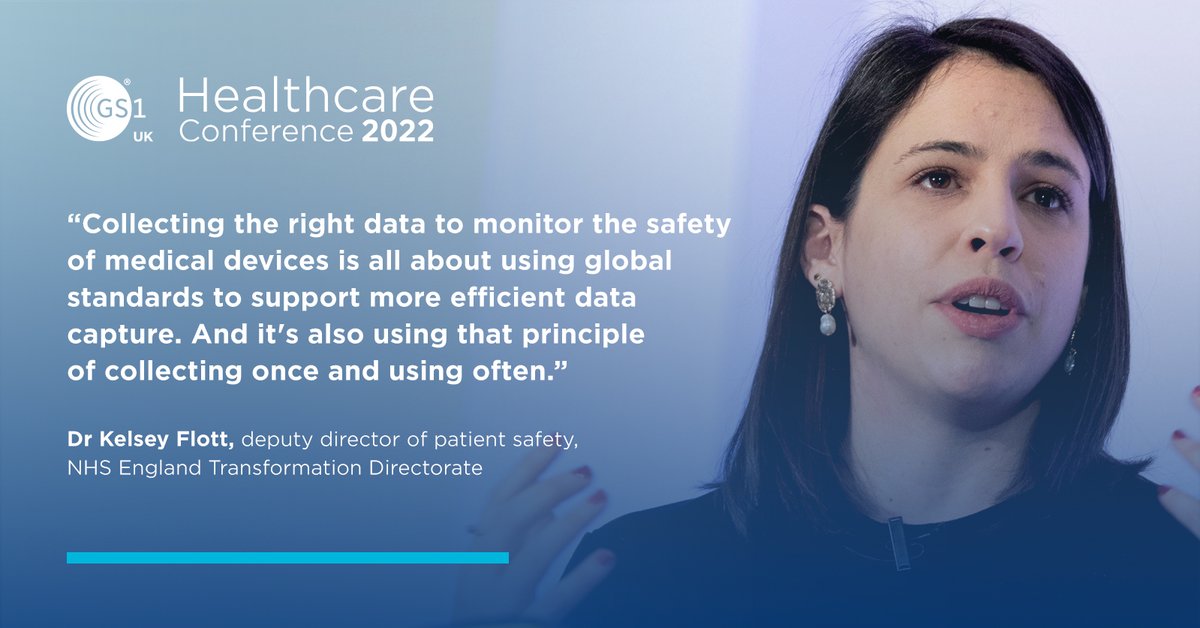 Speaking at the <a href="/gs1uk/">GS1 UK</a> #healthcare conference, Dr <a href="/KelseyFlott/">Kelsey Flott</a> explains why #data #standards are an important part of #patientsafety. Data needs to be right and it needs to be interoperable.

Watch the full session: hubs.la/Q01dZc3_0

#ThursdayThoughts #bettercarecostsless