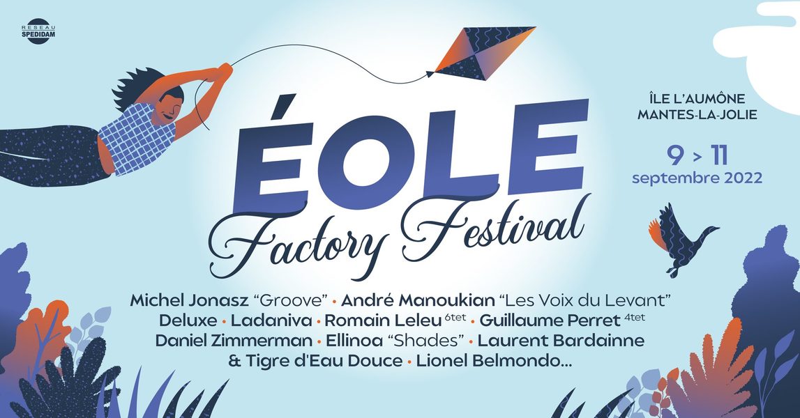 Réservez dès à présent votre WE de rentrée ! la 4e édition de <a href="/EoleFactory/">Eole Factory Festival</a> Festival <a href="/ReseauSPEDIDAM/">Réseau SPEDIDAM</a> se tiendra du 𝟗 𝐚𝐮 𝟏𝟏 𝐬𝐞𝐩𝐭 𝟐𝟎𝟐𝟐 sur l'Île l'Aumône à <a href="/ManteslaJolie_/">Mantes-la-Jolie</a>
3 jours de musique, rencontres, ateliers, animations... + d'infos ➡ bit.ly/3MMhN9n