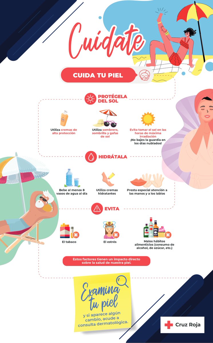 Y de repente es #verano 😎, y  el sol empieza a irradiar con fuerza.

Durante estos meses, proteger tu piel se tiene que convertir en una rutina fundamental en tu día a día.

☀️ Protégela del sol
🥤 Hidrátala
🚭 Evita el tabaco o el estrés