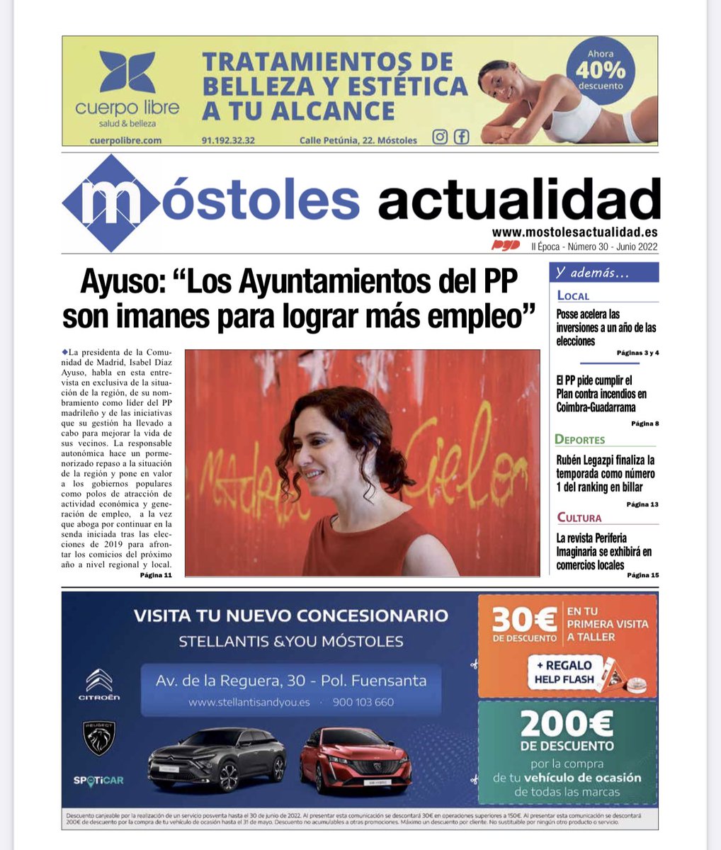 gasmoral's tweet photo. Ya en máquinas N°30 Edición ✍️ impresa 🗞📰 @ActMostoles Mañana en tu buzón 📫 y puntos habituales de distribución 🚚💪 https://t.co/TYZYp3Fc5n
