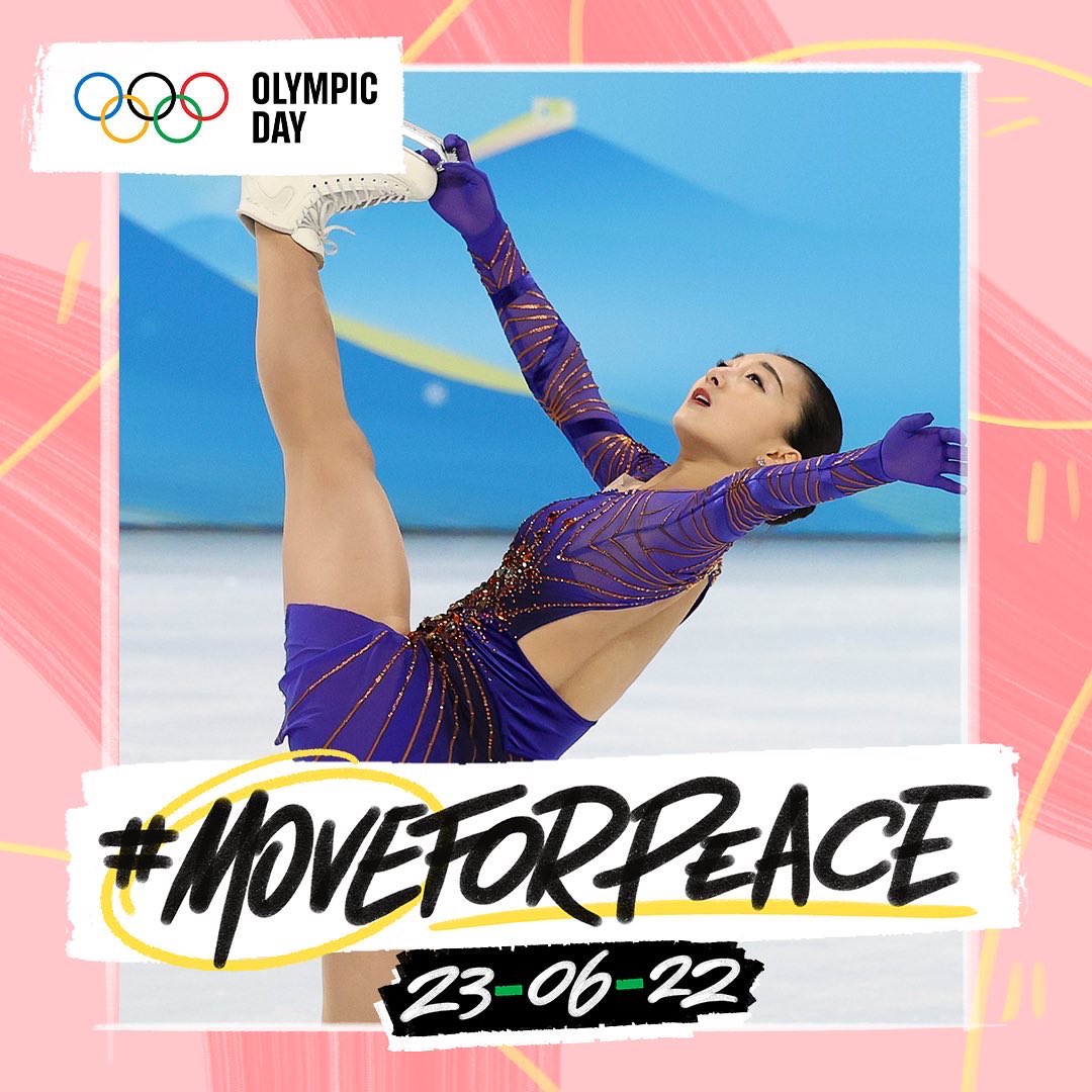 ISU_Figure's tweet photo. Let‘s #MoveForPeace on Olympic Day 2022! 🙌🏃🏃‍♀️⛸ 

Time to celebrate a day that represents sport and connects people around the world! 

Share photos of you doing your sport and make sure to tag us! 🤩 

#FigureSkating #OlympicDay #Olympics https://t.co/rXaPIfHauE