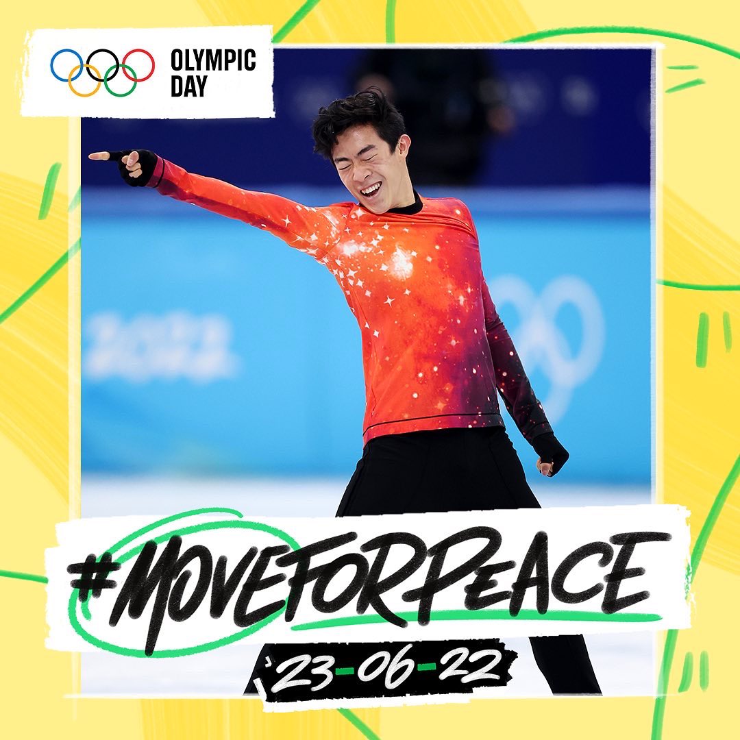 ISU_Figure's tweet photo. Let‘s #MoveForPeace on Olympic Day 2022! 🙌🏃🏃‍♀️⛸ 

Time to celebrate a day that represents sport and connects people around the world! 

Share photos of you doing your sport and make sure to tag us! 🤩 

#FigureSkating #OlympicDay #Olympics https://t.co/rXaPIfHauE
