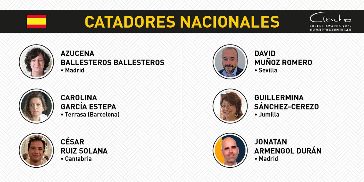 premioscincho's tweet photo. 📝¡Damos la bienvenida a nuestros catadores!
🧀 #PremiosCincho 2022 presenta un jurado internacional y nacional que valorará los quesos participantes de todo el mundo.
#quesosdecabra #industriaquesera #quesoartesanal #quesofresco #quesodevaca #queso
@tierradesabor @ITACYL https://t.co/icoxEvc1bp