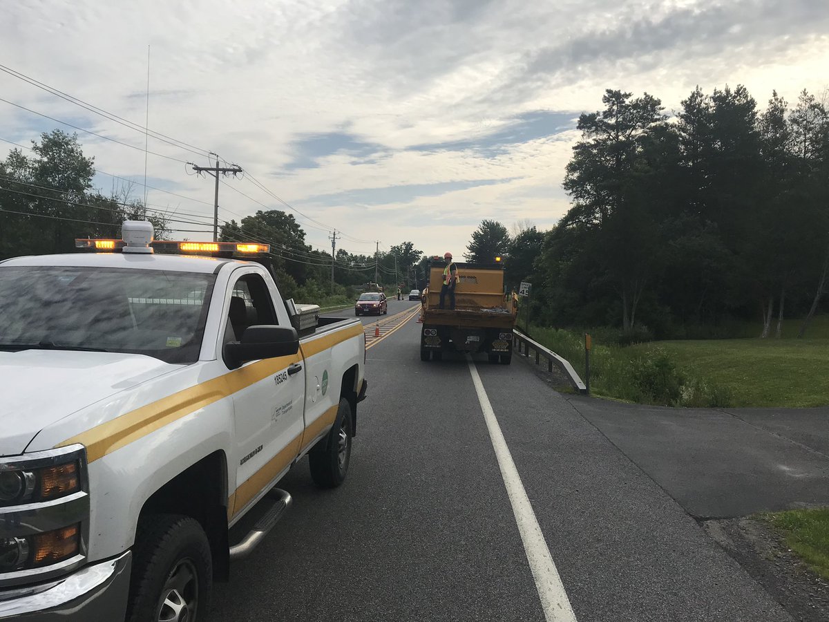 NYSDOTUtica's tweet photo. We thank our partners at Madison County Sheriff’s Dept. &amp; City of Oneida police Dept. for their dedication to keeping our #WorkZones safe through #OperationHardhat and for risking their lives to protect us. #SlowDown, #MoveOver, &amp; #BeAlert in work zones. Lives depend on it. 👷‍♀️ https://t.co/TfvCWS6qRL