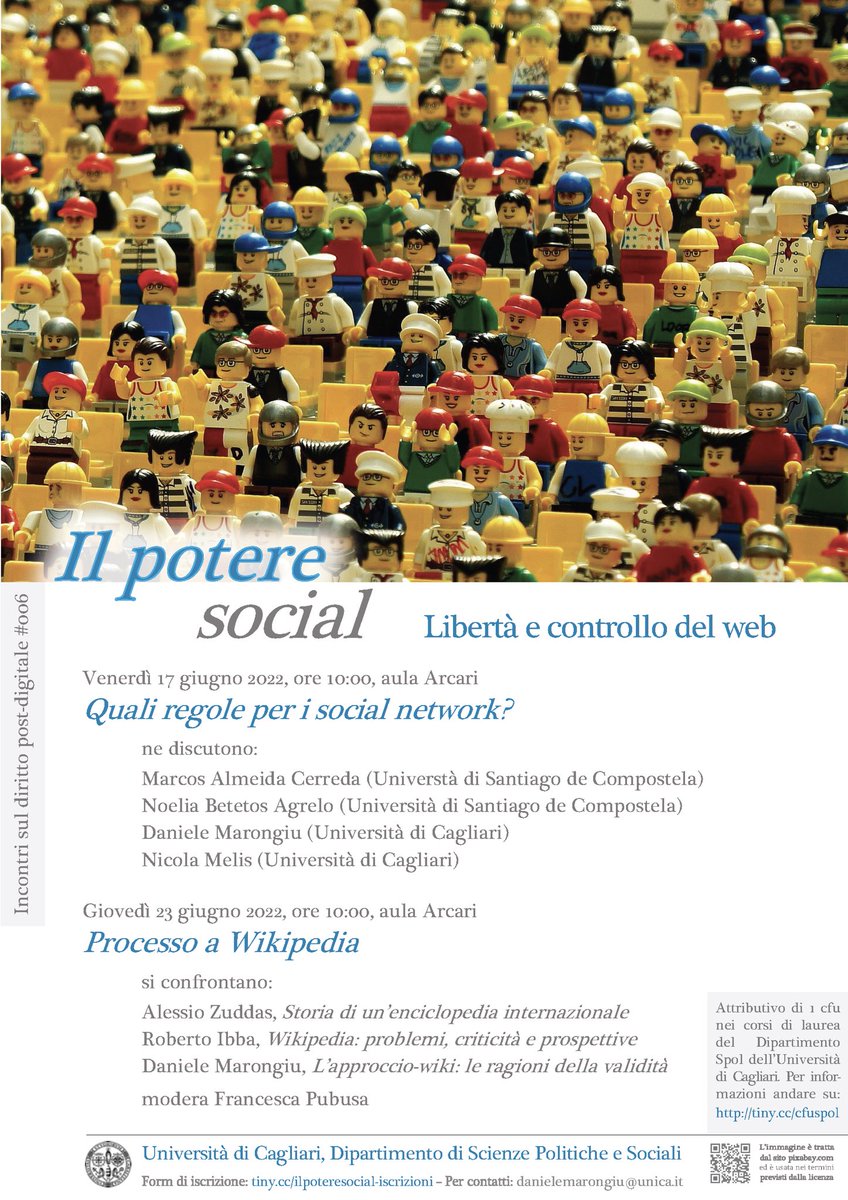 Alessio Zuddas (@alzuddas) on Twitter photo Spoiler: Chi dice di non consultarla probabilmente mente.
Oggi ho avuto il piacere di prendere parte a un seminario molto interessante sull’enciclopedia <a href="/Wikipedia/">Wikipedia</a> e su come sfruttare al meglio i suoi contenuti.
📍<a href="/SPolUniCA/">Dipartimento di Scienze Politiche e Sociali UniCA</a> <a href="/univca/">Università degli Studi di Cagliari</a> <a href="/aipa81/">Roberto Ibba</a> Spoiler: Chi dice di non consultarla probabilmente mente.
Oggi ho avuto il piacere di prendere parte a un seminario molto interessante sull’enciclopedia <a href="/Wikipedia/">Wikipedia</a> e su come sfruttare al meglio i suoi contenuti.
📍<a href="/SPolUniCA/">Dipartimento di Scienze Politiche e Sociali UniCA</a> <a href="/univca/">Università degli Studi di Cagliari</a> <a href="/aipa81/">Roberto Ibba</a>