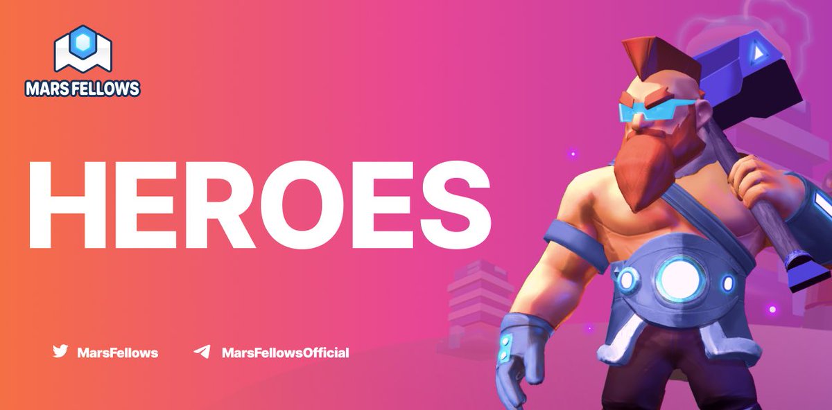 🛡Heroes in #MarsFellows🚀

Hero has unique and strongest skills: strength, defend or spells.
Types of Heroes🦾
- Normal (free)
- Epic (NFT)
- Legendary (NFT)

💰#NFT - get rewards in Tokens
🎯Buy/sell/upgrade/rent on multiple marketplaces for #Crypto and Fiat
🔥Create/buy skins
