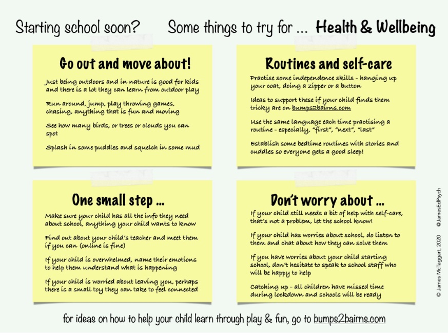 Sometimes parents worry their child will be OK starting school. And sometimes children worry too.  It can ruin the summer holidays

There are some very simple ways to help them prepare though #play and talking together - try these!