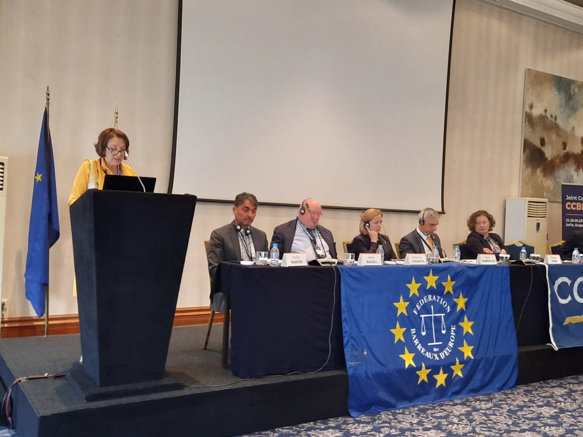 Opening speeches by Ivaylo Dermendjiev Pres. Supreme Bar Council, Nikola Minchev Pres. National Assembly, Nadezhda Yordanova Minister of Justice, Stephan Marchev Pres. Sofia Bar Association, James MacGuill <a href="/CCBEinfo/">CCBE</a>, <a href="/AttiasDominique/">Dominique Attias</a> (FBE) and Florence Robine, Ambassador.