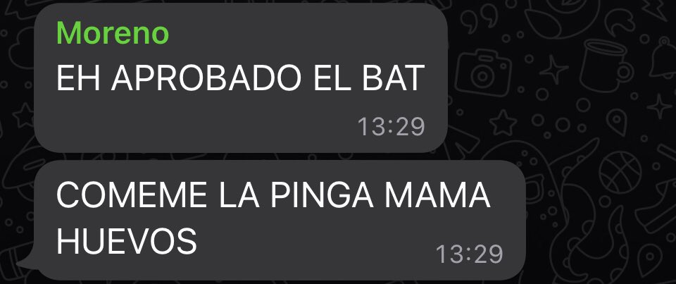 En moreno s’ha tret el bat.