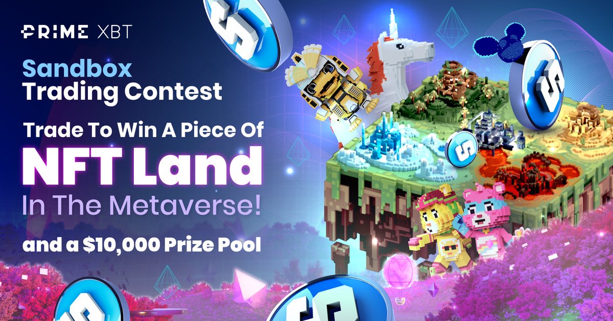 🏝️ #Sandbox LAND Giveaway

🪐 Win a piece of the #Metaverse in this #PrimeXBT Trading Contest

✅ Free to enter
💸 Use virtual money
🤑 $10k in Prizes + 1 Sandbox Land #NFT
🎮 Earn your piece of the Metaverse
🗓️ Ends  July 14

👉 Go on, grab your spot NOW: eng.primexbt.com/contests