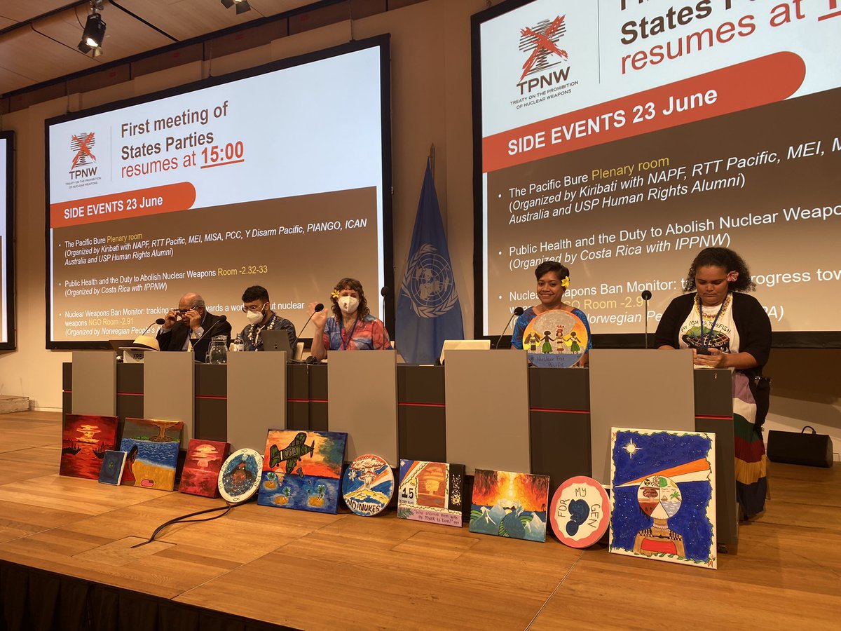 Happening now, side event, The Pacific Bure: Sheltering Our Homes and People from Nuclear Threats at the #1MSPTPNW. 

MEIs very own, <a href="/benetckmaddison/">Benetick Kabua Maddison</a> is on the panel today.