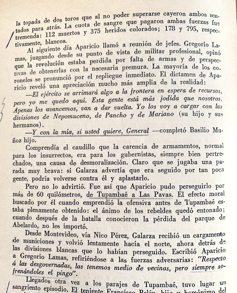 23 jun. 1904, Aniversario de la Batalla de Tupambaé.

“Y con la mía, si usted quiere, General”. Ésta es la historia que pesa.